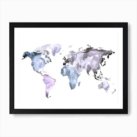 Mantika World Map Art Print