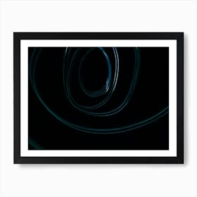 Glowing Abstract Curved Lines 5 Art Print