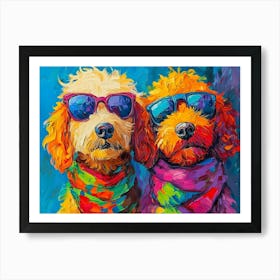 Classy Goldendoodles 1 Art Print