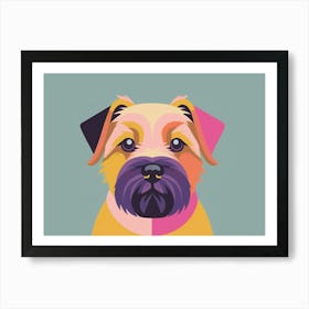 Border Terrier Dog Portrait Illustration Art Print