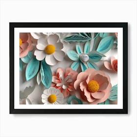 Paper Flowers 3 Art Print