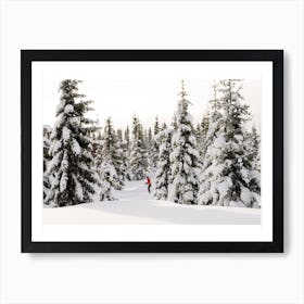 Snowy trees in Sjusjøen, Norway Art Print