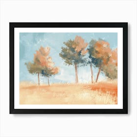 Trees In A Field 1 Art Print