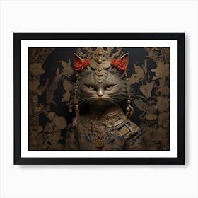 Chinese Cat Art Print