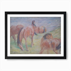 Grazing Horses I, Franz Marc Art Print