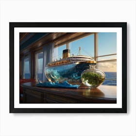 Default Luxury Cruise Ship In A Bottle High Detail Sharp Focus 0 Art Print