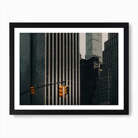 New York City traffic lights Art Print