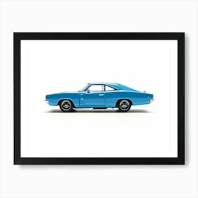 Toy Car 69 Dodge Charger Blue Art Print