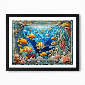 Underwater World Ocean Mosaic 6 Art Print