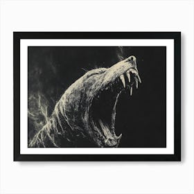 Wolf Roaring Art Print