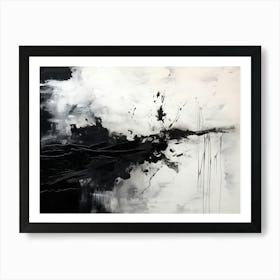 Cosmic Symphony Abstract Black And White 5 Art Print