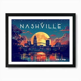 Nashville Tennessee Poster Nashville Small Art Print