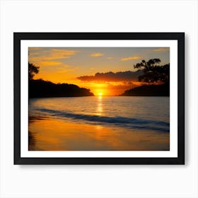 Sunset On The Beach 86 Art Print