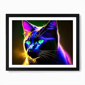 Cat With Green Eyes Art Print