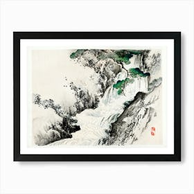 Waterfall, Kōno Bairei Art Print
