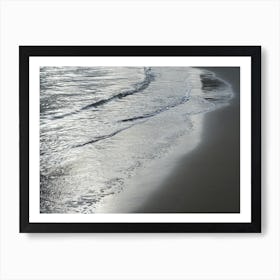 Silvergray Water Sandy Beach 4 Fy Art Print