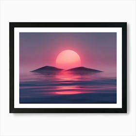 Sunset Over Water 8 Art Print
