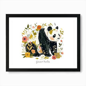 Little Floral Giant Panda 2 Poster Art Print