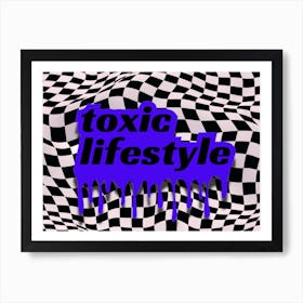 Trippy Toxic Sticker Art Print
