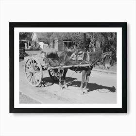 Horse And Wagon, Taylor, Texas By Russell Lee Art Print