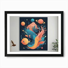 Fish In Space Art Print