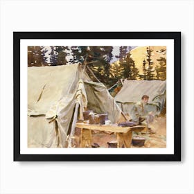 Camp At Lake Ohara Art Print