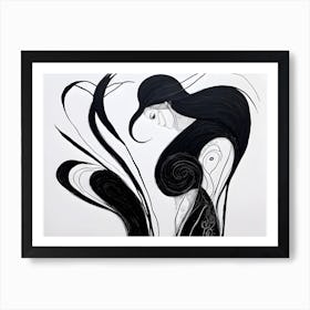 Black And White Painting 2 Art Print