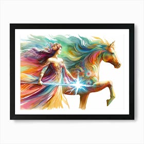 Rainbow Horse 1 Art Print