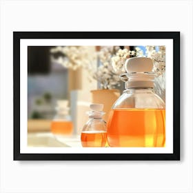 Bathroom With Bottles Of Perfume Art Print