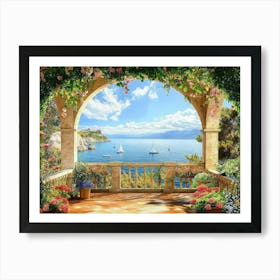 Beautiful Sea View Landscape Art Print