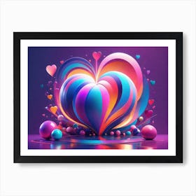 Colorful Heart Creative 7 Art Print