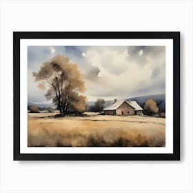 Cloud Oil Painting Farmhouse Nursery French Countryside (5) Art Print