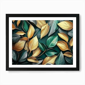 Leaves Background Art Print