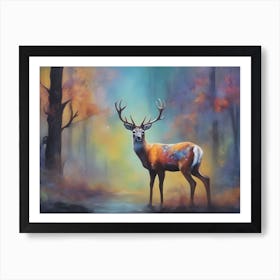 Deer In The Forest 7 Art Print