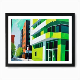 Business District In The Heart Of California 2 Art Print