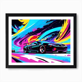 Psychedelic Car Painting Art Print