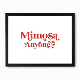 Mimosa Anyone Cocktail Kitchen Landscape Art Print