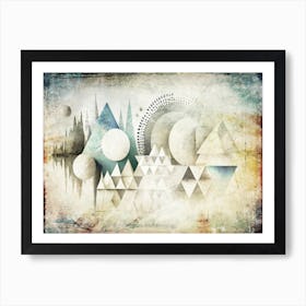 Landscape Abstract Art Illustration In A Painting Style 16 Art Print