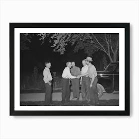 Mormon Farmers Arriving For Meeting, They Own A Cooperative Stallion Bought With A Fsa (Farm Security Art Print