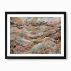 Abstract muted spring landscape Art Print