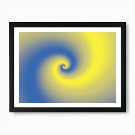 Abstract Yellow & Blue Background Art Print