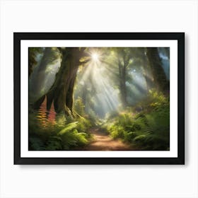 Forest Path Paintings Art Print Art Print