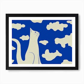 Cat In The Sky Art Print