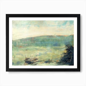 Landscape At Saint Ouen, Georges Seurat Art Print