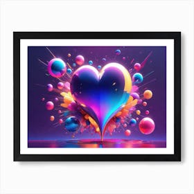 Colorful Heart Creative Art Print 8 Art Print