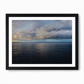 Clouds over the water Art Print