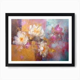 Flower Art Illustration In A Painting Style 01 Art Print