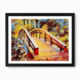 Bridge In The Woods Art Print