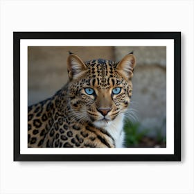 Leopard With Blue Eyes Art Print