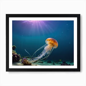 Jellyfish In The Ocean Art Print